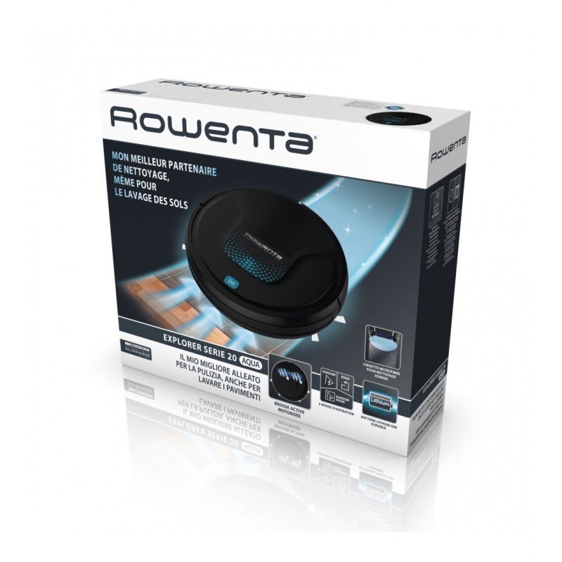 Rowenta RR6871WH - Robot Aspirador 2 en 1 Explorer Serie 20 Aqua