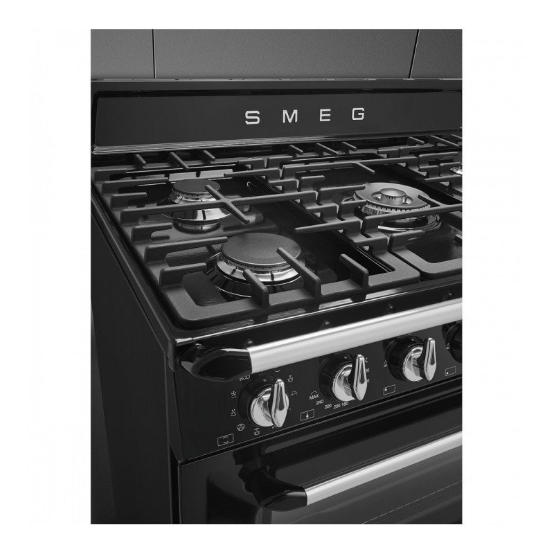 Smeg TR90BL9 cocina Cocina independiente Encimera de gas Negro A