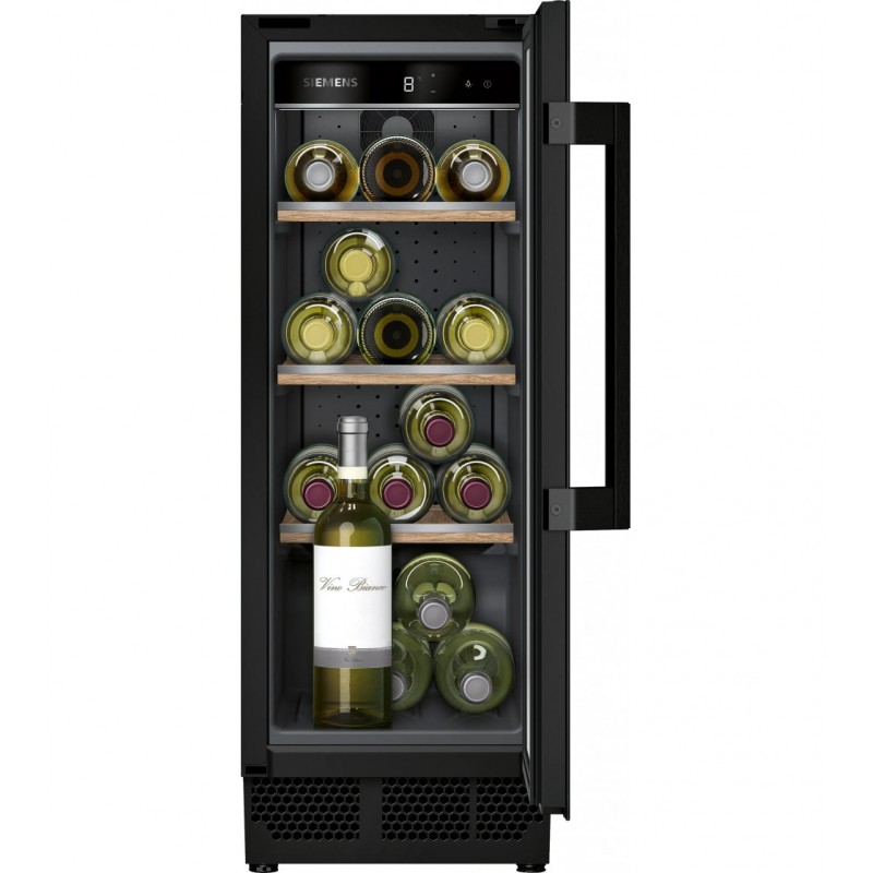 Siemens iQ500 KU20WVHF0 enfriador de vino Nevera Integrado Negro 21  botella(s)