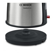 Bosch TWK6A013 Tetera eléctrica 1,7 L, 2400 W, Negro, De plástico, Acero inoxidable, Indicador de nivel de agua, Protección contra sobrecalentamiento 