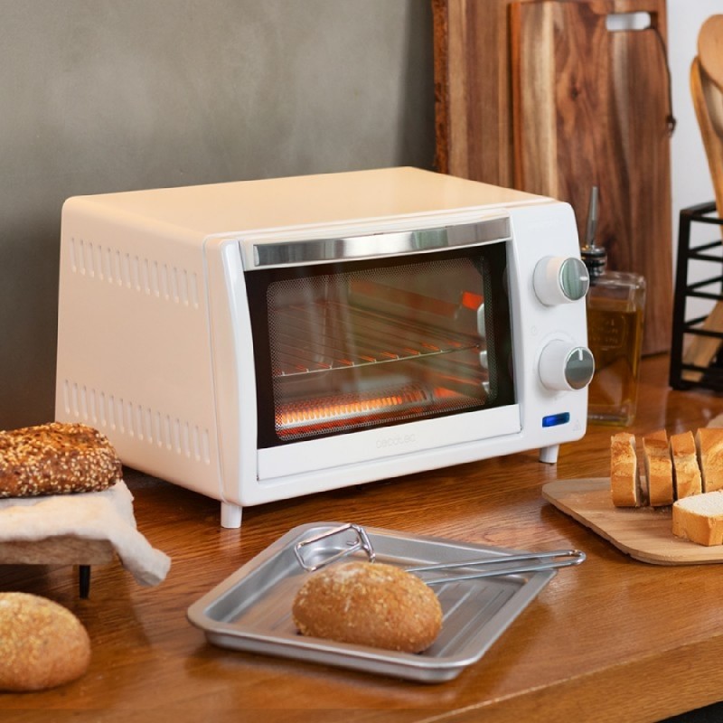 Cecotec 02225 horno tostador 10 L 800 W Blanco Parrilla