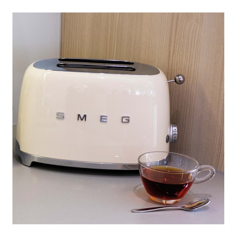 Tostador Smeg TSF01CHMEU Dorado - 950W, 6 Intensidades, Descongelar