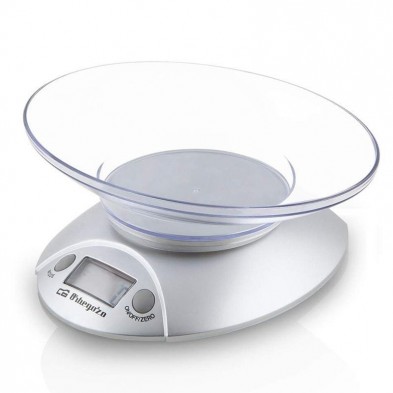 Báscula de Cocina Electrónica Orbegozo PC 1009 hasta 3kg Plata