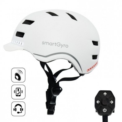 Casco para Adulto SmartGyro Helmet Pro Tamaño M Blanco