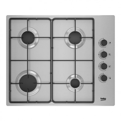 Placa de Gas Beko HIGG 64103 SX hobs Acero inoxidable Integrado 60 cm 4 zona(s)