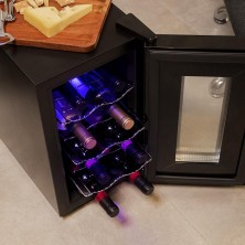 Cecotec 02409 enfriador de vino Nevera de vino termoeléctrico Independiente  Negro 12 botella(s)