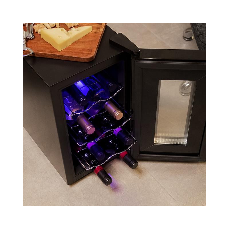 Cecotec 02408 enfriador de vino Nevera de vino termoeléctrico Independiente  Negro 12 botella(s)