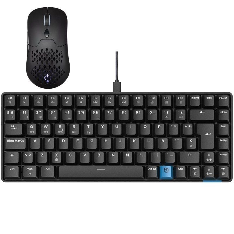 Pack Gaming Hiditec Teclado Mecánico Inalámbrico GM1K + Ratón Inalámbrico GX30 PRO Wireless