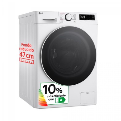 Lavadora Carga Frontal LG F2WR5S09A0W, 9 kg 1200 rpm, Eficiencia A - Blanco